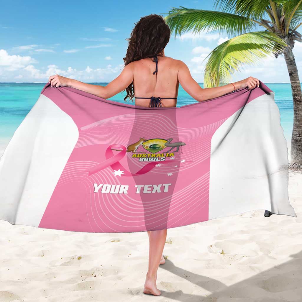 Custom Bowls Australia Breast Cancer Sarong Pink Ribbon Aussie Map With Kangaroo Emu - Aussie Hoodie