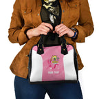 Custom Bowls Australia Breast Cancer Shoulder Handbag Pink Ribbon Aussie Map With Kangaroo Emu - Aussie Hoodie