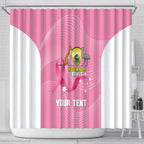 Custom Bowls Australia Breast Cancer Shower Curtain Pink Ribbon Aussie Map With Kangaroo Emu - Aussie Hoodie