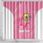 Custom Bowls Australia Breast Cancer Shower Curtain Pink Ribbon Aussie Map With Kangaroo Emu - Aussie Hoodie