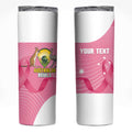 Custom Bowls Australia Breast Cancer Skinny Tumbler Pink Ribbon Aussie Map With Kangaroo Emu - Aussie Hoodie