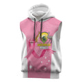 Custom Bowls Australia Breast Cancer Sleeveless Hoodie Pink Ribbon Aussie Map With Kangaroo Emu - Aussie Hoodie