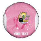 Custom Bowls Australia Breast Cancer Spare Tire Cover Pink Ribbon Aussie Map With Kangaroo Emu - Aussie Hoodie