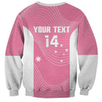 Custom Bowls Australia Breast Cancer Sweatshirt Pink Ribbon Aussie Map With Kangaroo Emu - Aussie Hoodie