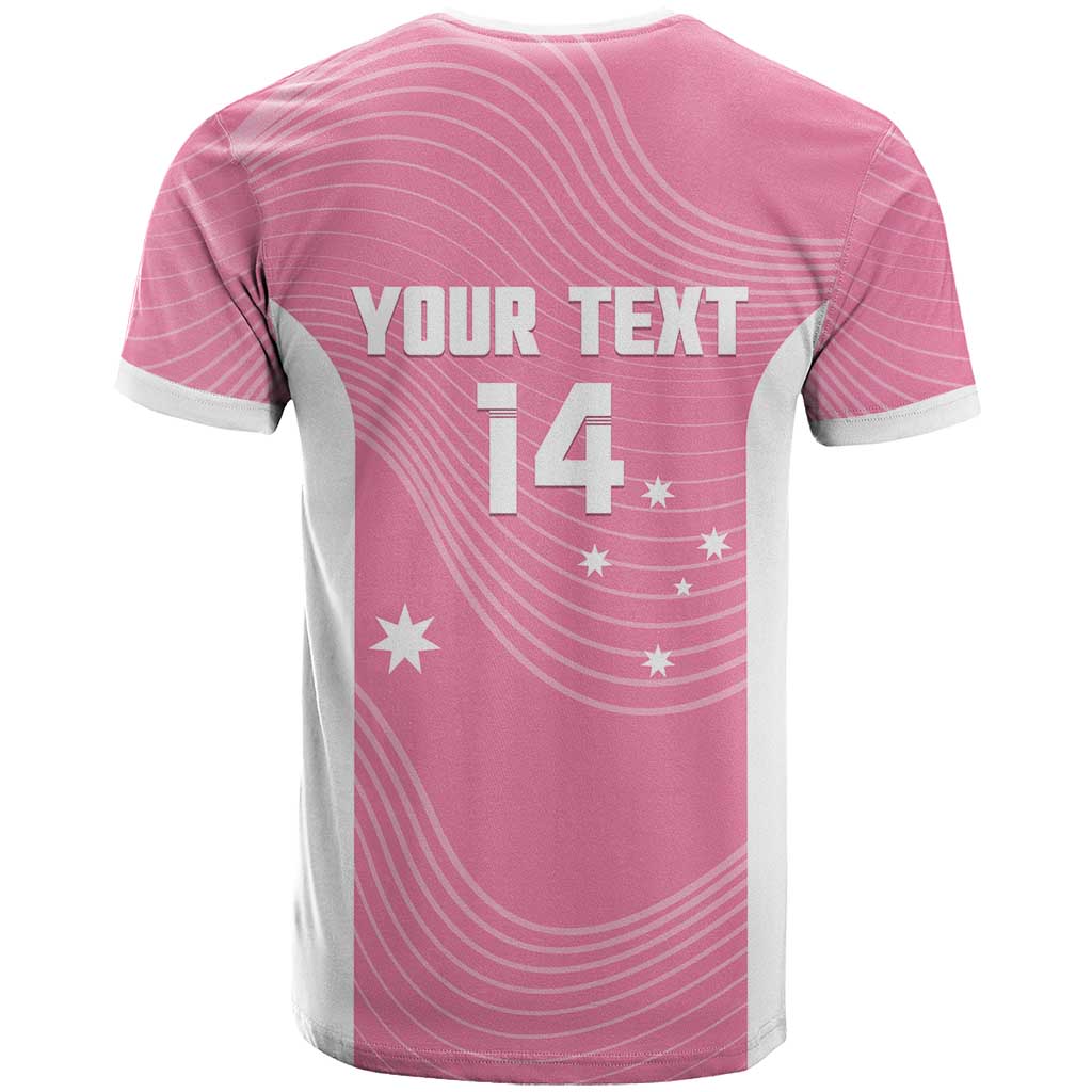 Custom Bowls Australia Breast Cancer T Shirt Pink Ribbon Aussie Map With Kangaroo Emu - Aussie Hoodie