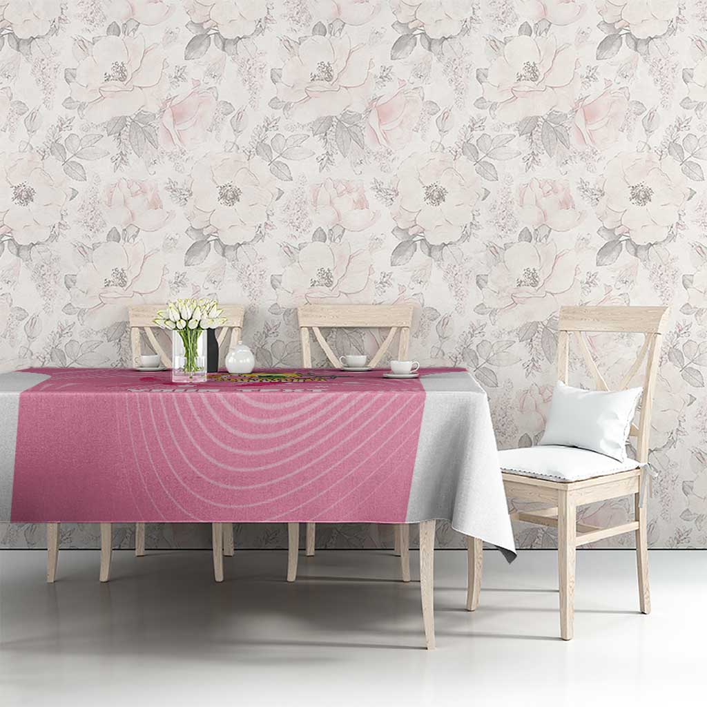 Custom Bowls Australia Breast Cancer Tablecloth Pink Ribbon Aussie Map With Kangaroo Emu - Aussie Hoodie
