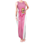 Custom Bowls Australia Breast Cancer Tank Maxi Dress Pink Ribbon Aussie Map With Kangaroo Emu - Aussie Hoodie