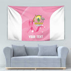 Custom Bowls Australia Breast Cancer Tapestry Pink Ribbon Aussie Map With Kangaroo Emu - Aussie Hoodie