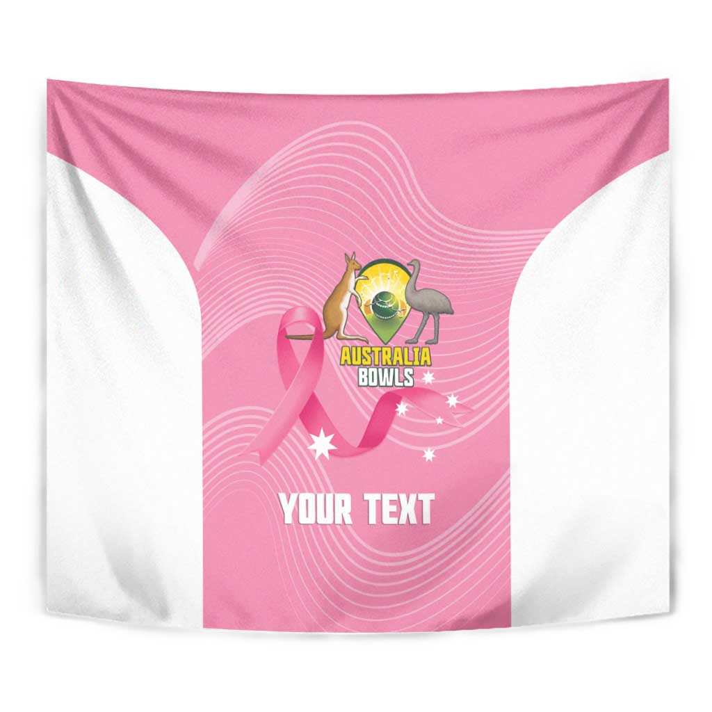 Custom Bowls Australia Breast Cancer Tapestry Pink Ribbon Aussie Map With Kangaroo Emu - Aussie Hoodie