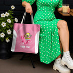 Custom Bowls Australia Breast Cancer Tote Bag Pink Ribbon Aussie Map With Kangaroo Emu - Aussie Hoodie