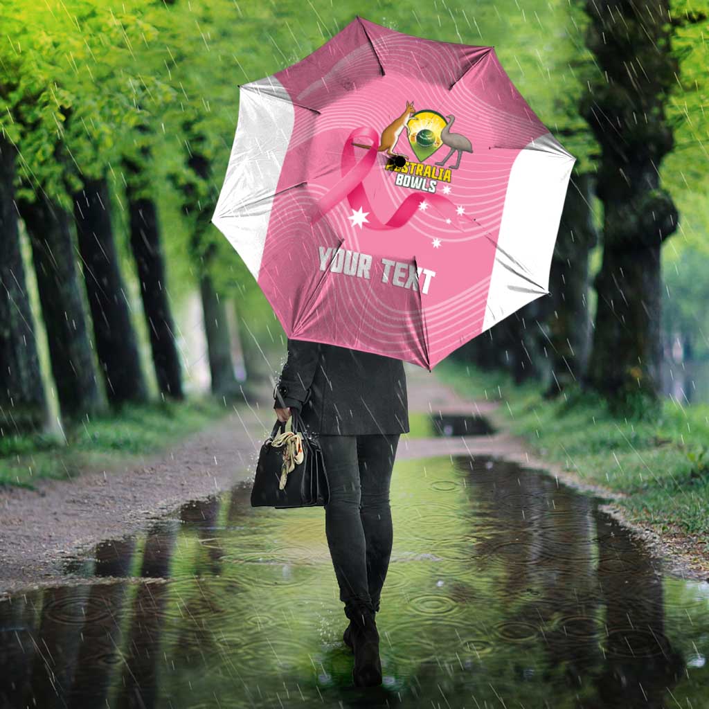 Custom Bowls Australia Breast Cancer Umbrella Pink Ribbon Aussie Map With Kangaroo Emu - Aussie Hoodie