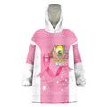 Custom Bowls Australia Breast Cancer Wearable Blanket Hoodie Pink Ribbon Aussie Map With Kangaroo Emu - Aussie Hoodie