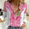 Custom Bowls Australia Breast Cancer Women Casual Shirt Pink Ribbon Aussie Map With Kangaroo Emu - Aussie Hoodie