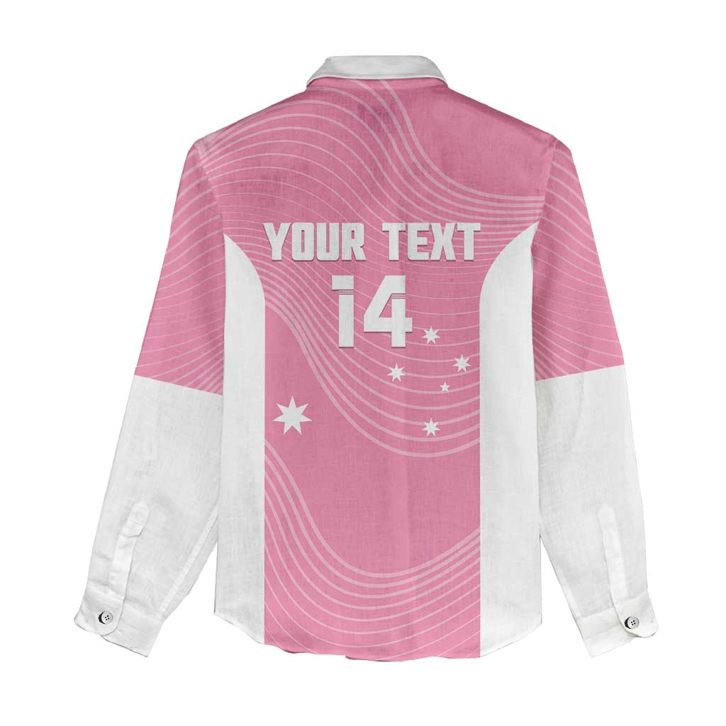 Custom Bowls Australia Breast Cancer Women Casual Shirt Pink Ribbon Aussie Map With Kangaroo Emu - Aussie Hoodie