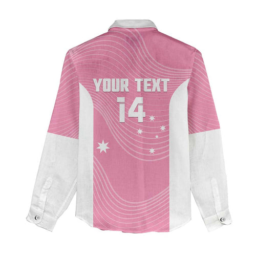 Custom Bowls Australia Breast Cancer Women Casual Shirt Pink Ribbon Aussie Map With Kangaroo Emu - Aussie Hoodie