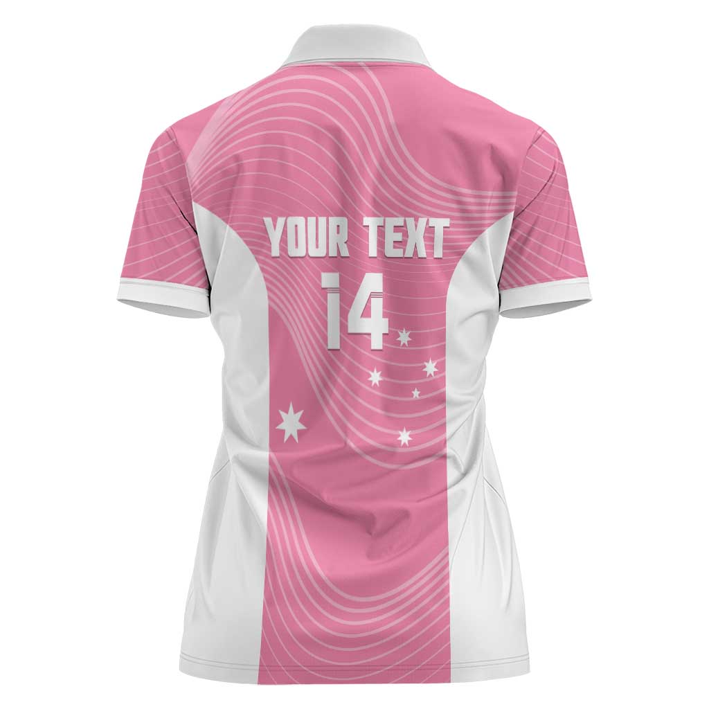 Custom Bowls Australia Breast Cancer Women Polo Shirt Pink Ribbon Aussie Map With Kangaroo Emu - Aussie Hoodie