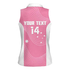 Custom Bowls Australia Breast Cancer Women Sleeveless Polo Shirt Pink Ribbon Aussie Map With Kangaroo Emu - Aussie Hoodie