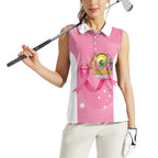Custom Bowls Australia Breast Cancer Women Sleeveless Polo Shirt Pink Ribbon Aussie Map With Kangaroo Emu - Aussie Hoodie