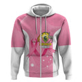 Custom Bowls Australia Breast Cancer Zip Hoodie Pink Ribbon Aussie Map With Kangaroo Emu - Aussie Hoodie
