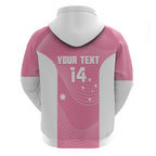 Custom Bowls Australia Breast Cancer Zip Hoodie Pink Ribbon Aussie Map With Kangaroo Emu - Aussie Hoodie