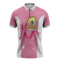 Custom Bowls Australia Breast Cancer Zipper Polo Shirt Pink Ribbon Aussie Map With Kangaroo Emu - Aussie Hoodie