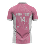 Custom Bowls Australia Breast Cancer Zipper Polo Shirt Pink Ribbon Aussie Map With Kangaroo Emu - Aussie Hoodie