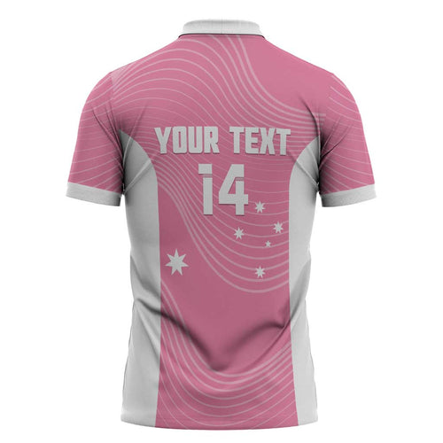 Custom Bowls Australia Breast Cancer Zipper Polo Shirt Pink Ribbon Aussie Map With Kangaroo Emu - Aussie Hoodie