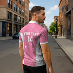 Custom Bowls Australia Breast Cancer Zipper Polo Shirt Pink Ribbon Aussie Map With Kangaroo Emu - Aussie Hoodie
