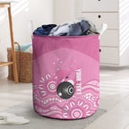 Custom Bowls Australia Breast Cancer Laundry Basket Pink Ribbon Kangaroo Aboriginal Art - Aussie Hoodie