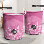 Custom Bowls Australia Breast Cancer Laundry Basket Pink Ribbon Kangaroo Aboriginal Art - Aussie Hoodie