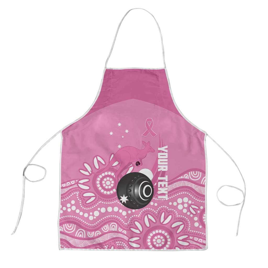 Custom Bowls Australia Breast Cancer Apron Pink Ribbon Kangaroo Aboriginal Art - Aussie Hoodie