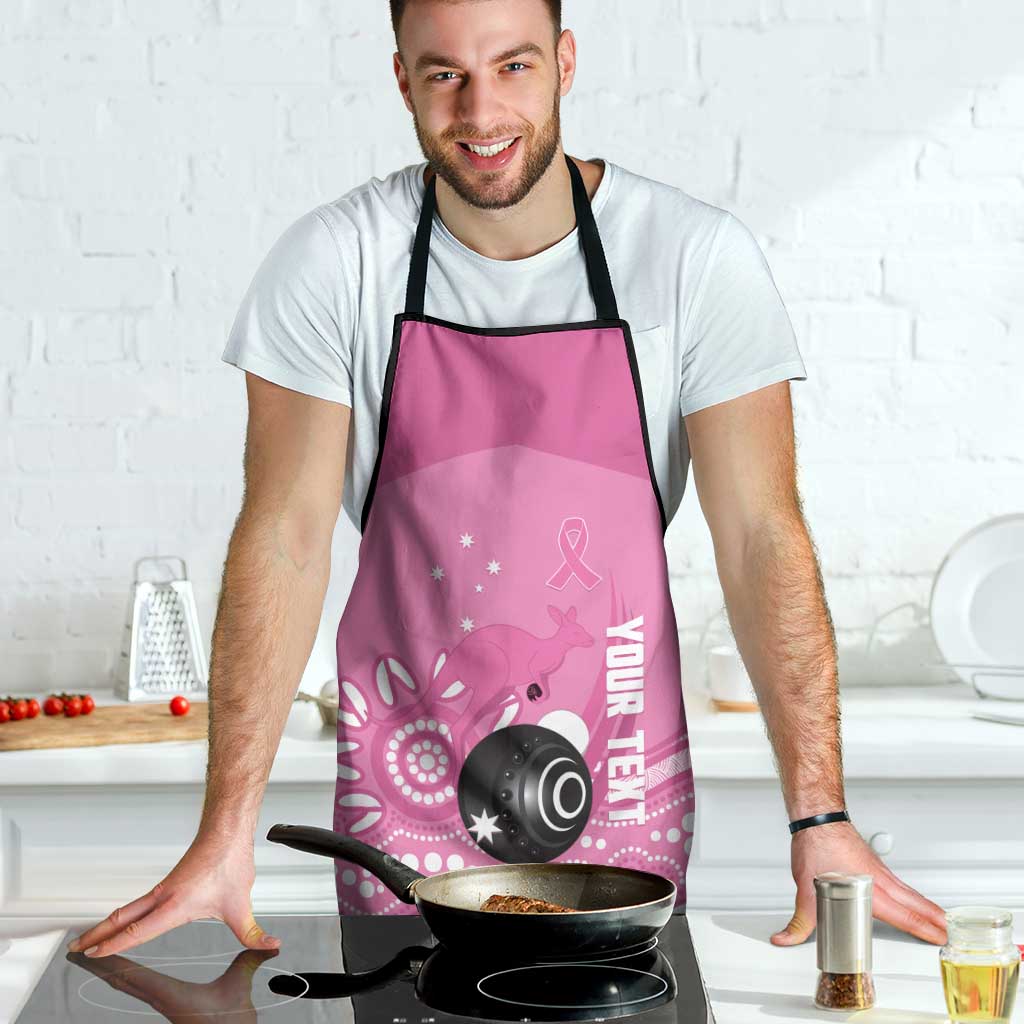 Custom Bowls Australia Breast Cancer Apron Pink Ribbon Kangaroo Aboriginal Art - Aussie Hoodie