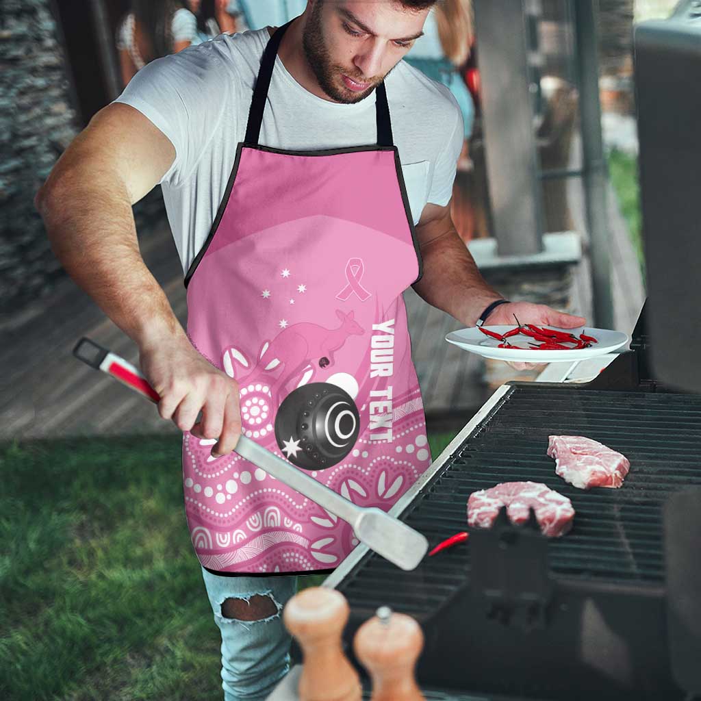 Custom Bowls Australia Breast Cancer Apron Pink Ribbon Kangaroo Aboriginal Art - Aussie Hoodie