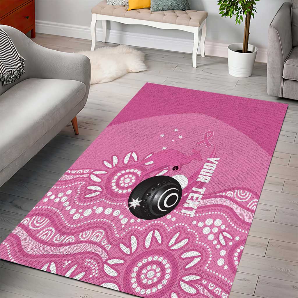 Custom Bowls Australia Breast Cancer Area Rug Pink Ribbon Kangaroo Aboriginal Art - Aussie Hoodie