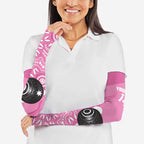 Custom Bowls Australia Breast Cancer Arm Sleeves Pink Ribbon Kangaroo Aboriginal Art - Aussie Hoodie