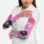 Custom Bowls Australia Breast Cancer Arm Sleeves Pink Ribbon Kangaroo Aboriginal Art - Aussie Hoodie