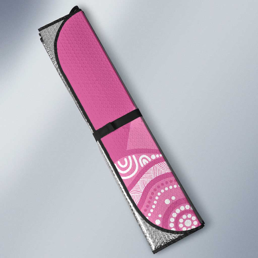 Custom Bowls Australia Breast Cancer Auto Sun Shade Pink Ribbon Kangaroo Aboriginal Art - Aussie Hoodie