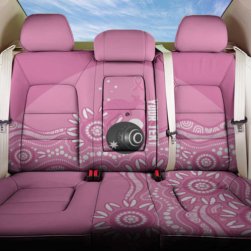 Custom Bowls Australia Breast Cancer Back Car Seat Cover Pink Ribbon Kangaroo Aboriginal Art - Aussie Hoodie