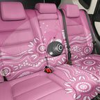 Custom Bowls Australia Breast Cancer Back Car Seat Cover Pink Ribbon Kangaroo Aboriginal Art - Aussie Hoodie