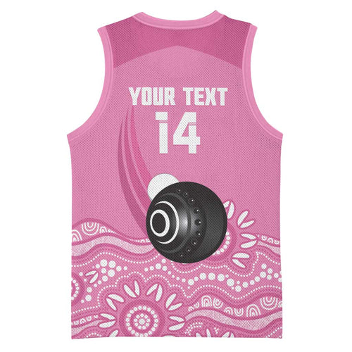 Custom Bowls Australia Breast Cancer Basketball Jersey Pink Ribbon Kangaroo Aboriginal Art - Aussie Hoodie