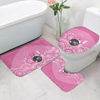 Custom Bowls Australia Breast Cancer Bathroom Set Pink Ribbon Kangaroo Aboriginal Art - Aussie Hoodie