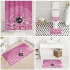 Custom Bowls Australia Breast Cancer Bathroom Set Pink Ribbon Kangaroo Aboriginal Art - Aussie Hoodie