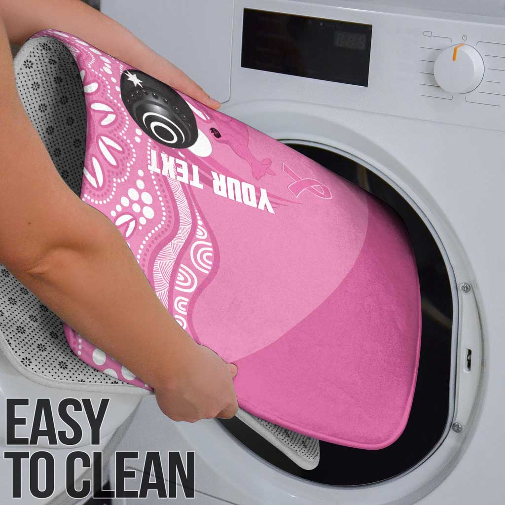 Custom Bowls Australia Breast Cancer Bathroom Set Pink Ribbon Kangaroo Aboriginal Art - Aussie Hoodie