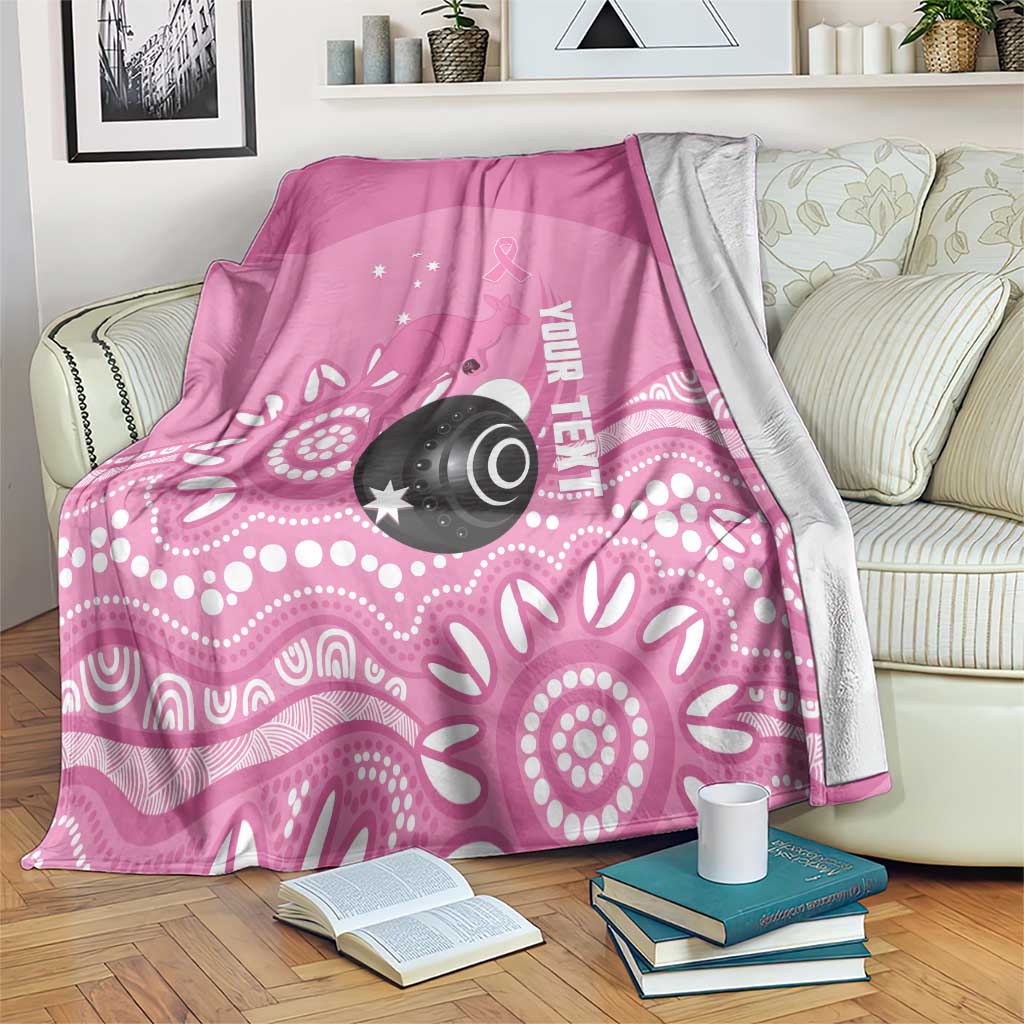 Custom Bowls Australia Breast Cancer Blanket Pink Ribbon Kangaroo Aboriginal Art - Aussie Hoodie
