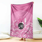 Custom Bowls Australia Breast Cancer Blanket Pink Ribbon Kangaroo Aboriginal Art - Aussie Hoodie