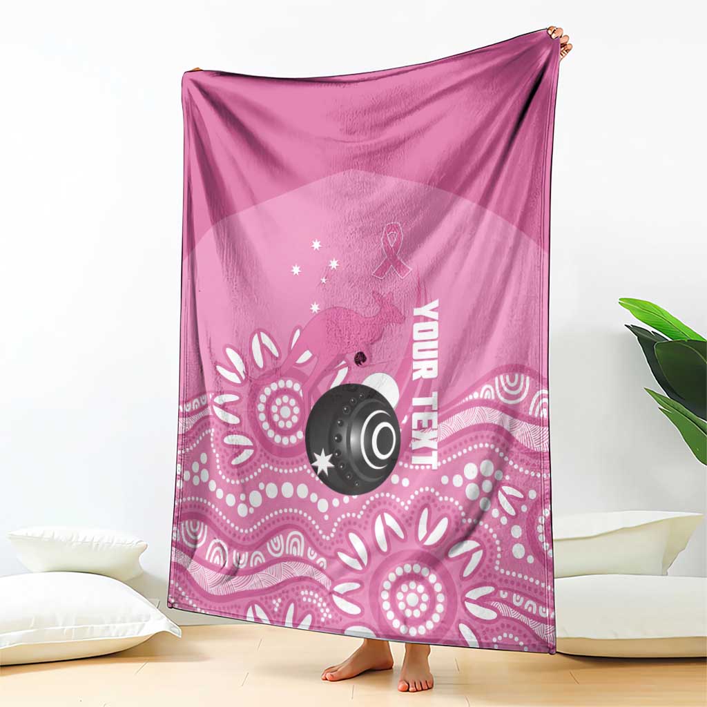 Custom Bowls Australia Breast Cancer Blanket Pink Ribbon Kangaroo Aboriginal Art - Aussie Hoodie