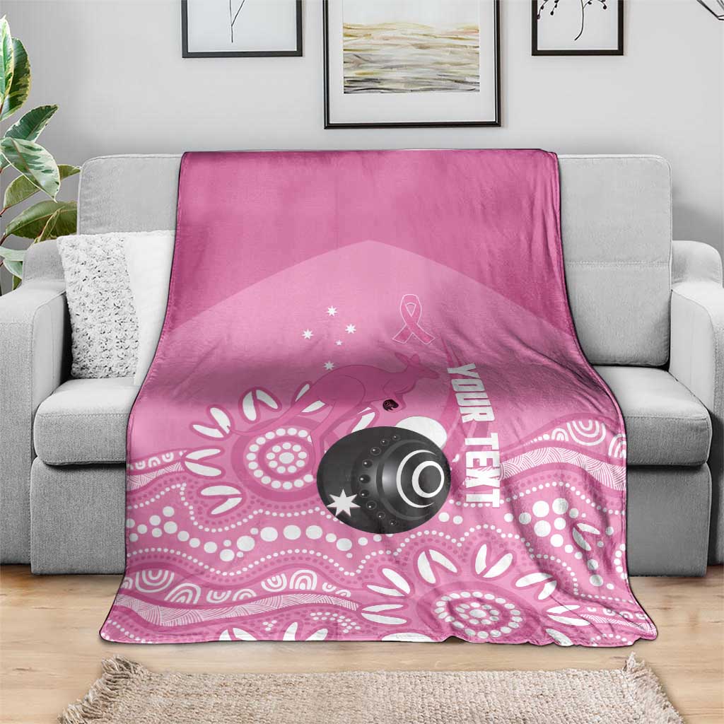 Custom Bowls Australia Breast Cancer Blanket Pink Ribbon Kangaroo Aboriginal Art - Aussie Hoodie