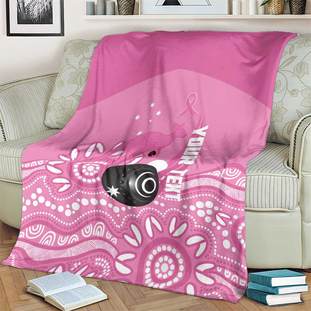 Custom Bowls Australia Breast Cancer Blanket Pink Ribbon Kangaroo Aboriginal Art - Aussie Hoodie