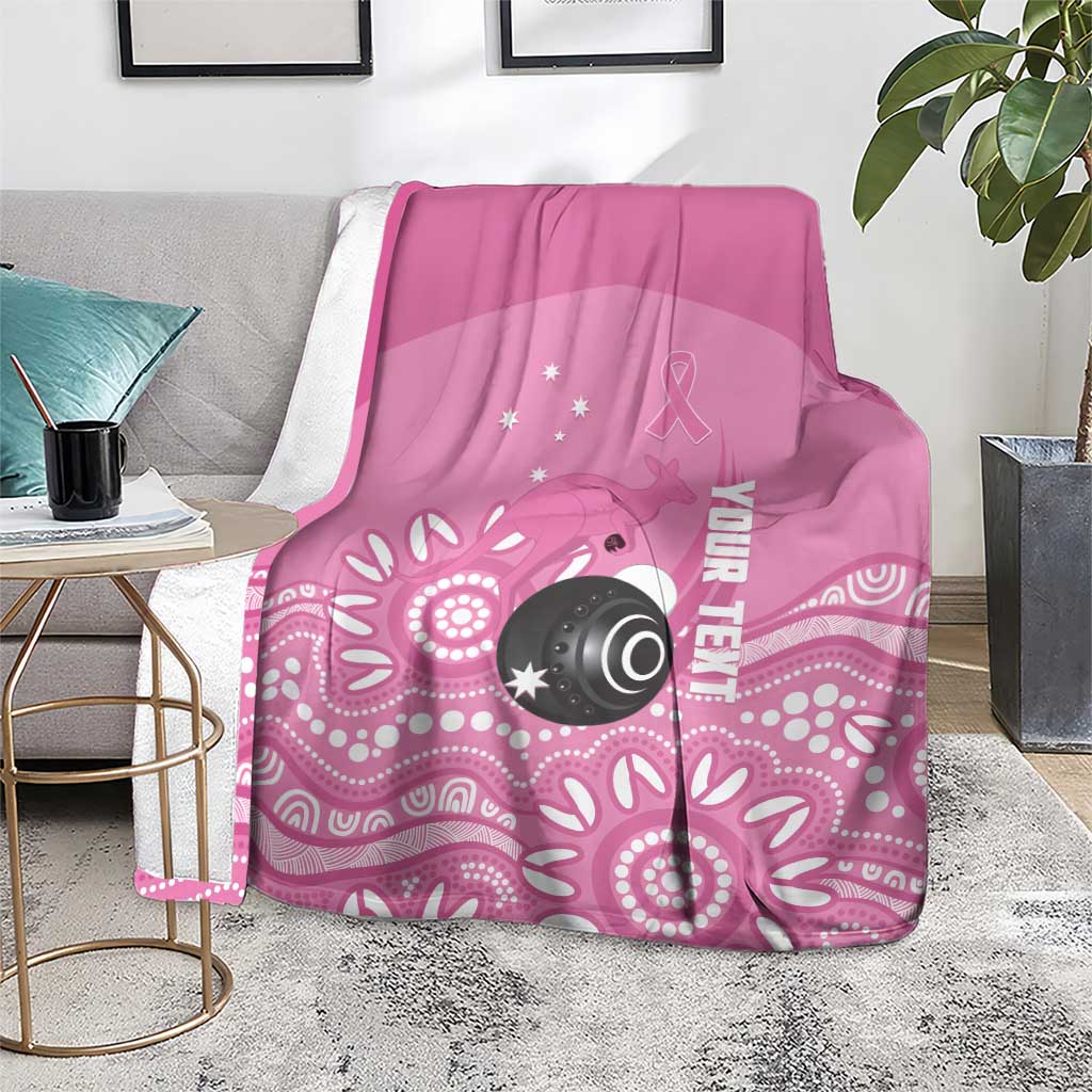Custom Bowls Australia Breast Cancer Blanket Pink Ribbon Kangaroo Aboriginal Art - Aussie Hoodie