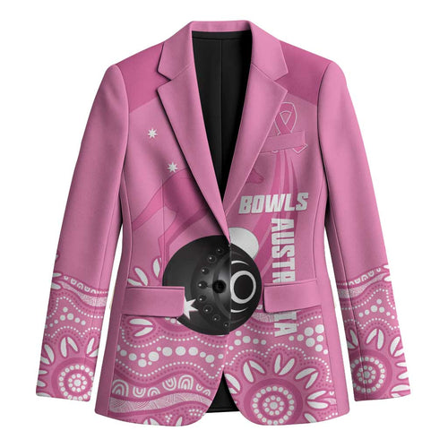 Custom Bowls Australia Breast Cancer Blazer Pink Ribbon Kangaroo Aboriginal Art - Aussie Hoodie
